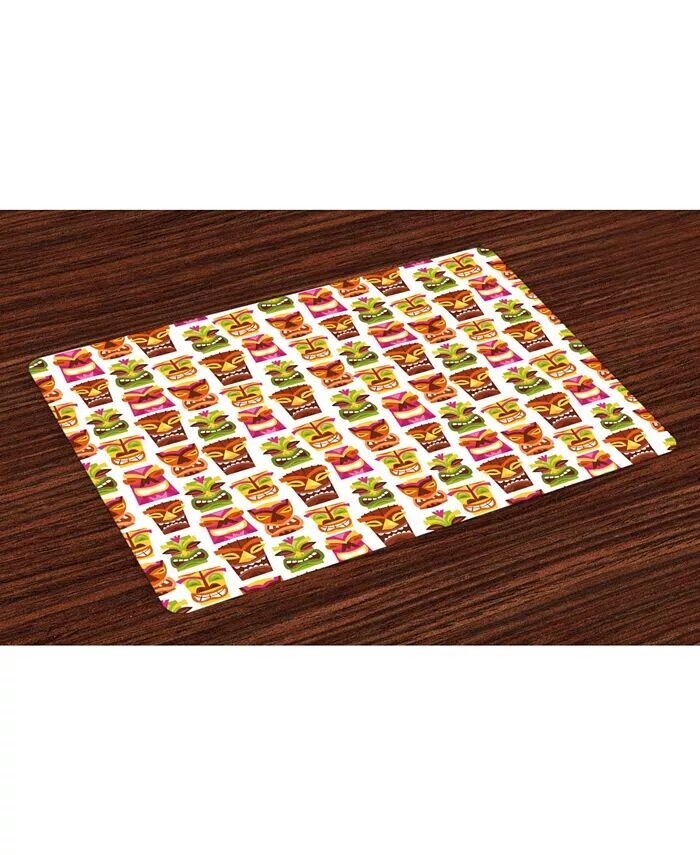 

Подставки для бара Tiki, набор из 4 шт Ambesonne, мультиколор