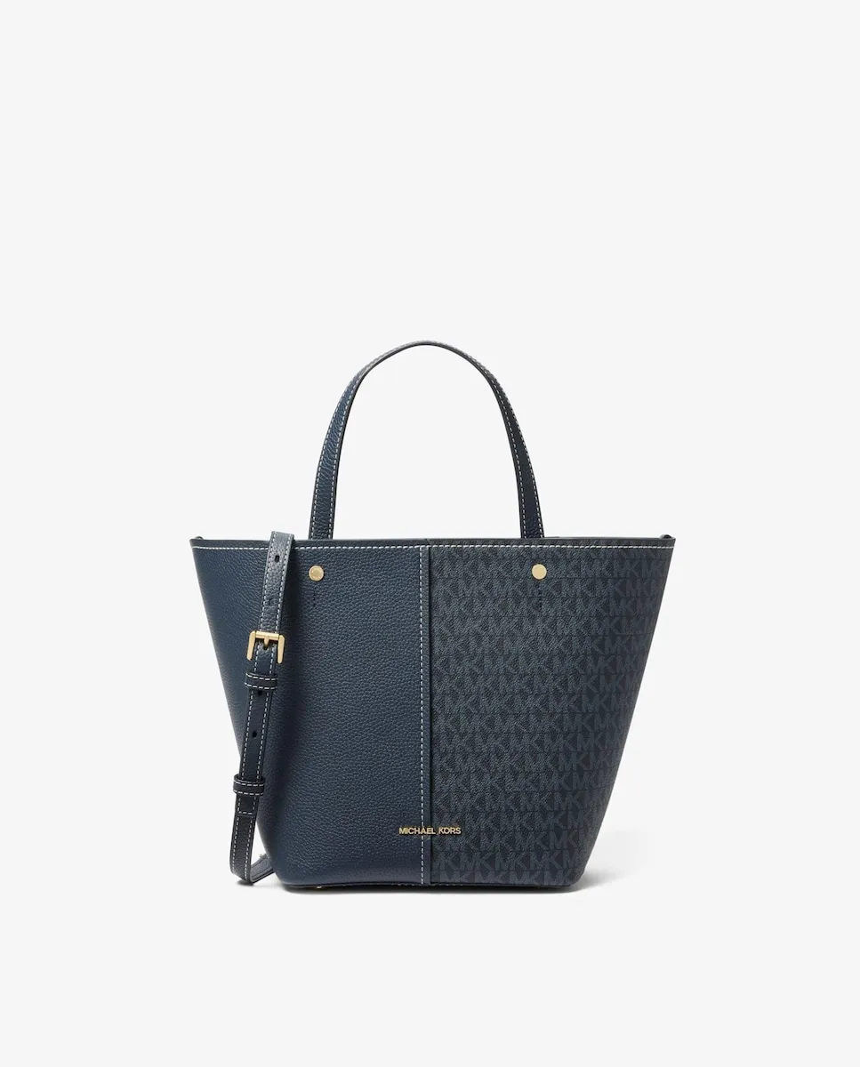 

Сумка-трансформер с логотипами через плечо Michael Michael Kors, темно-синий