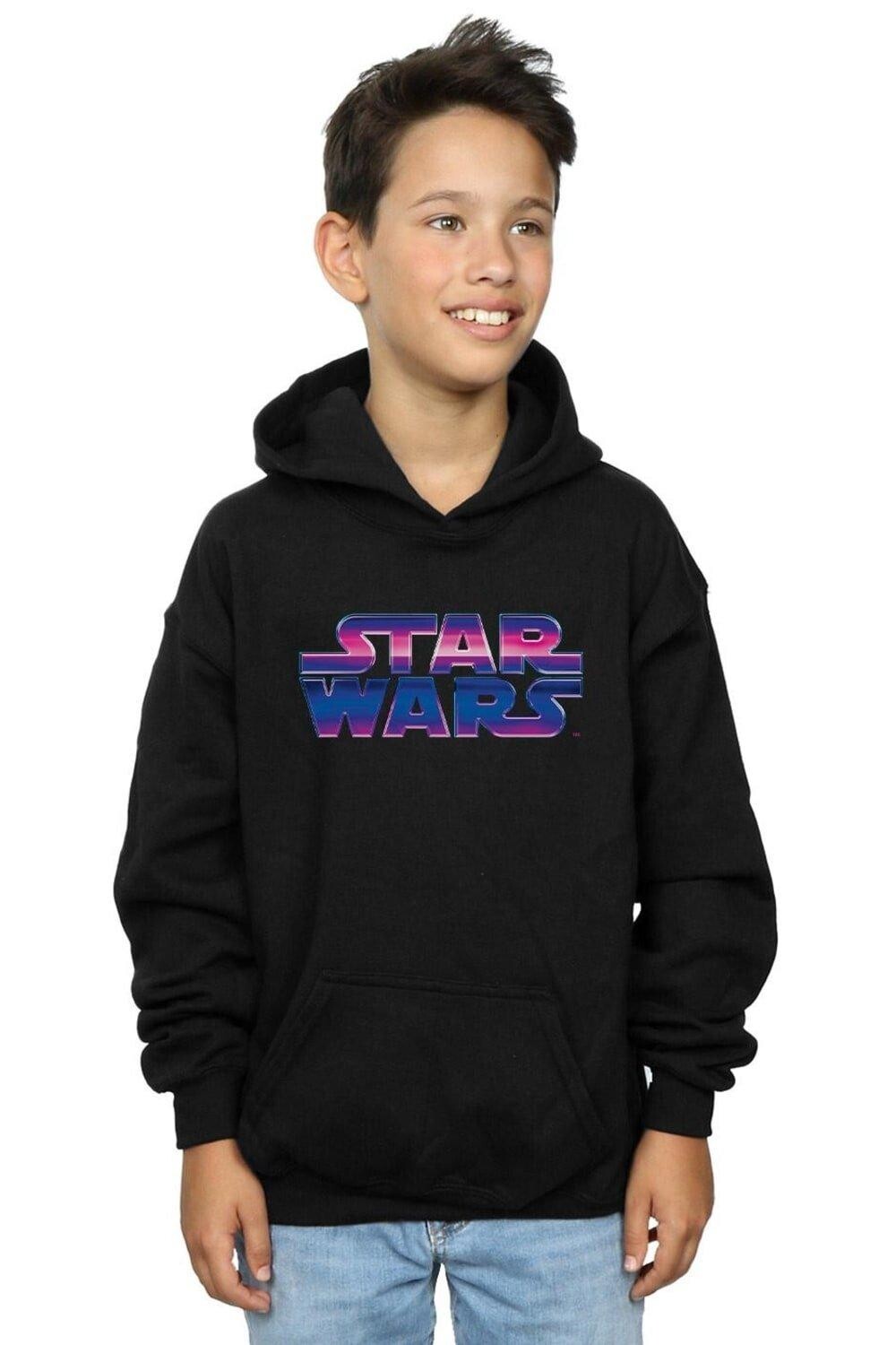 

Толстовка с неоновым логотипом Star Wars, черный