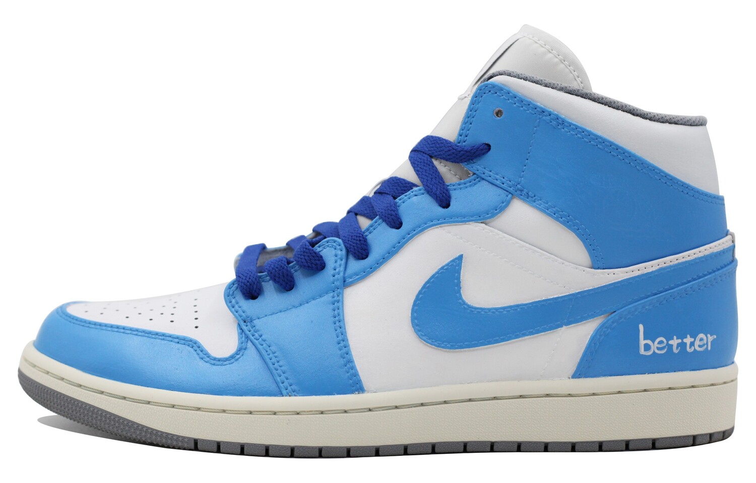 

Кроссовки Air JORDAN 1 Vintage Basketball Shoes Men Mid-Top Blue White