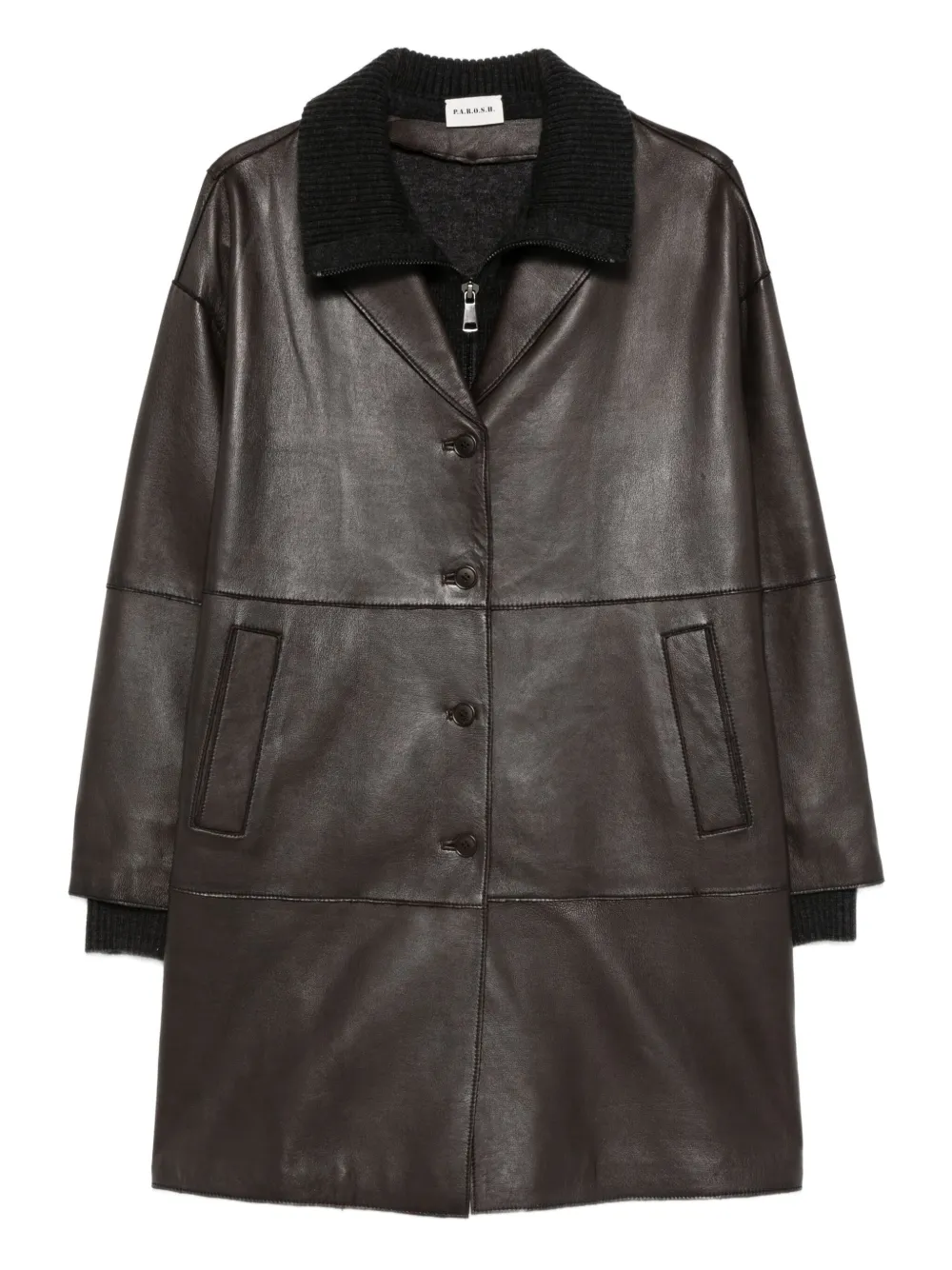 

Однобортное пальто P.A.R.O.S.H., коричневый