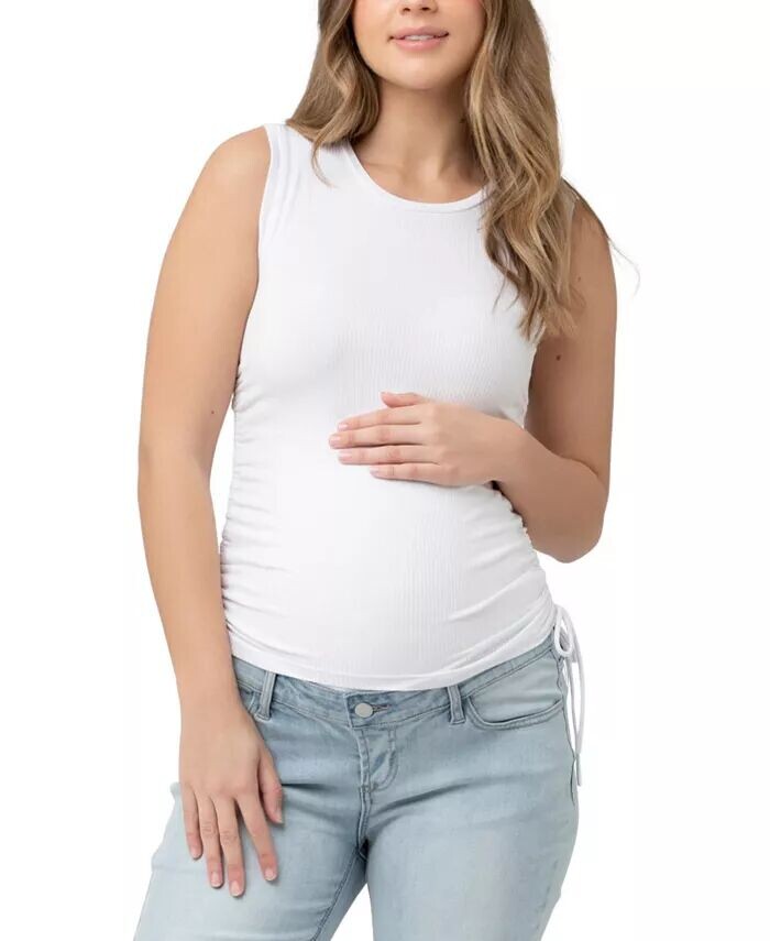 

Топ Jodie для беременных с оборками и ребрами Ripe Maternity, белый