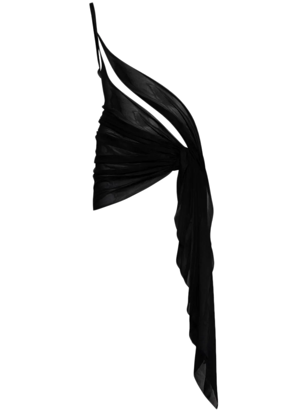 

Пляжная накидка на одно плечо Mugler, черный