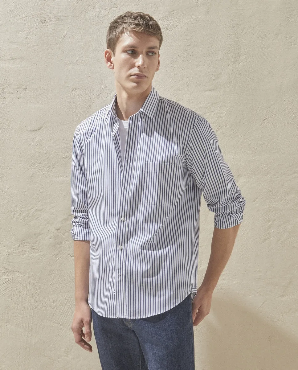 

Классическая поплиновая рубашка Dustin, синий