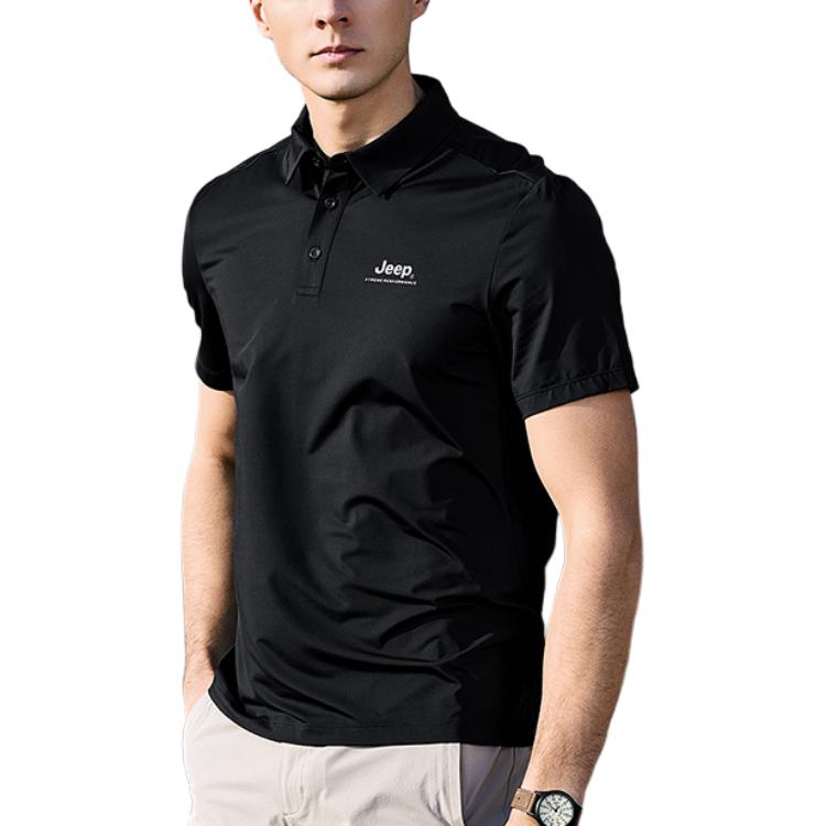 

Футболка-поло мужская с тонким воротником Jeep, brand черный
