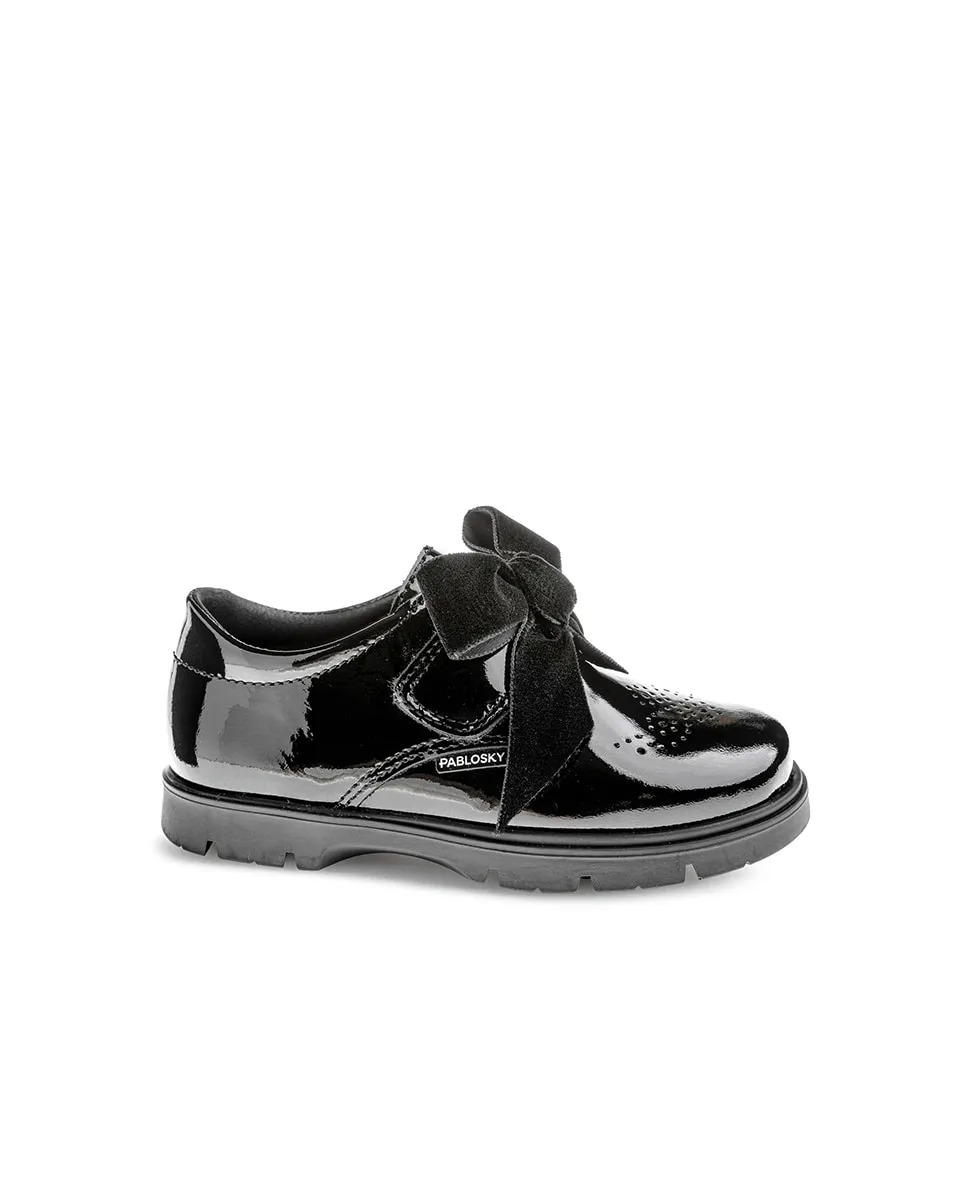 

Детские мокасины из кожи с липучкой Pablosky, черный