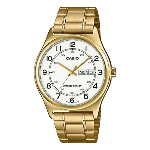 

Часы CASIO Stainless Steel Strap Waterproof White Dial Mens White Analog, белый