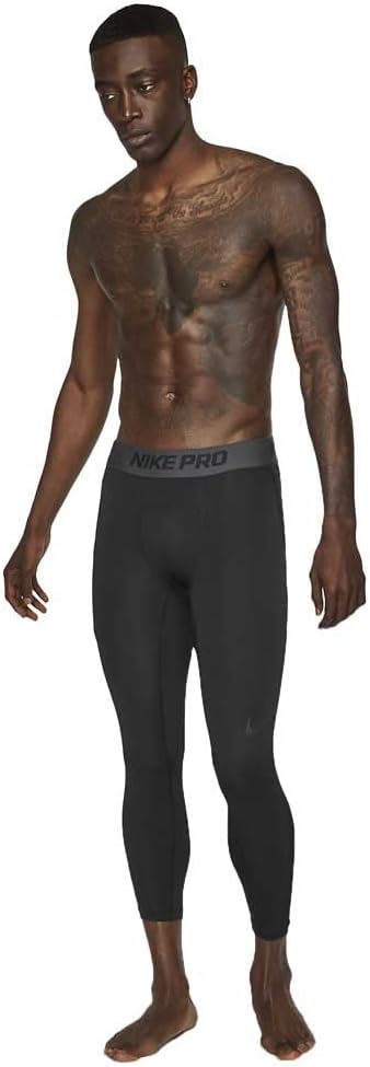 Мужские леггинсы NIKE M Np Dry Tight 3qt Bball, Black/White — фото 3