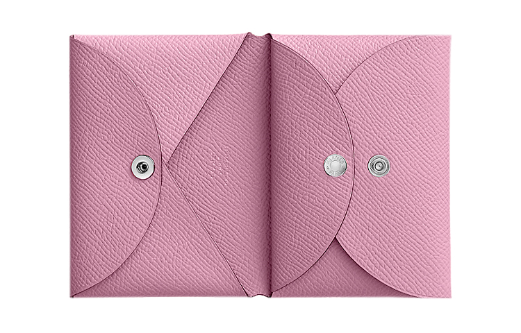 Кошелек для монет и карт Calvi Epsom Calfskin, женский, Regular, X9, Mauve Sylvestre, Mallow Purple HERMES, Box Included — фото 4