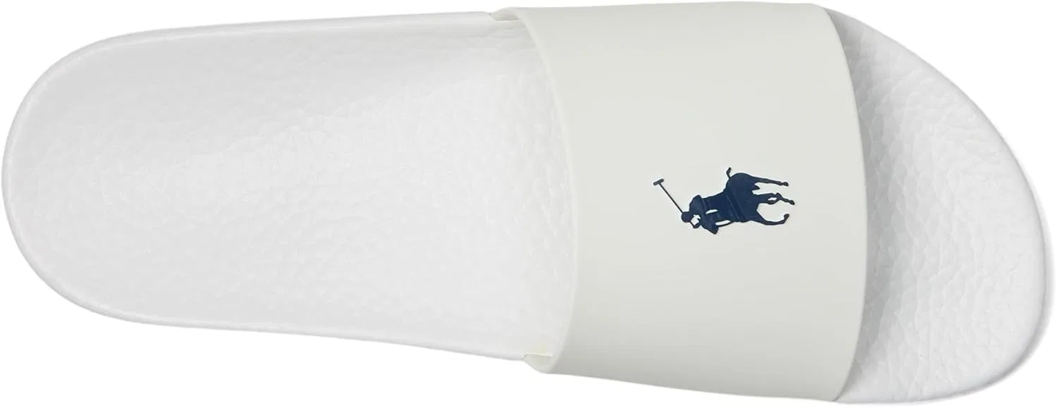 Мужские кроссовки-шлепанцы Polo. Кроссовки без шнурков POLO RALPH LAUREN, White Navy — фото 2