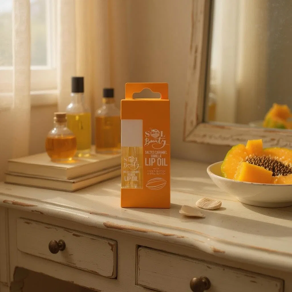 Масло для губ Sol Beauty с ароматом соленой карамели и ванили, 3 г Sol Beauty — фото 4