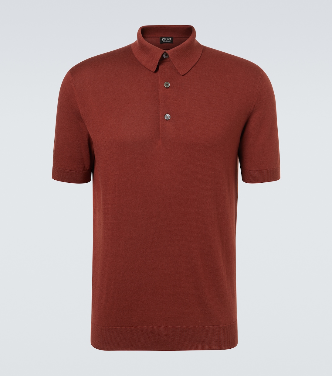 

Хлопковая поло Zegna, Brick