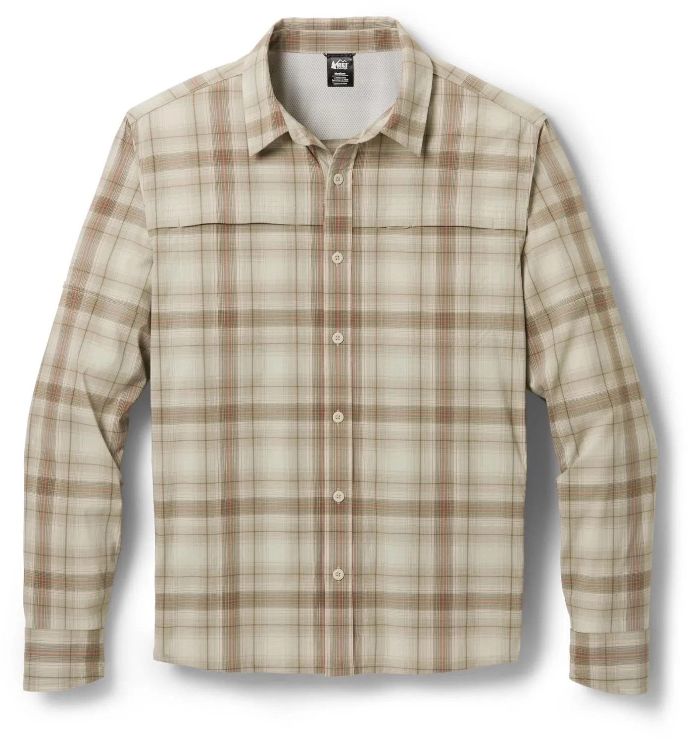 

Sahara Длинный Рукав Узорчатая Рубашка REI Co-op, Hillside Plaid Washed Stone