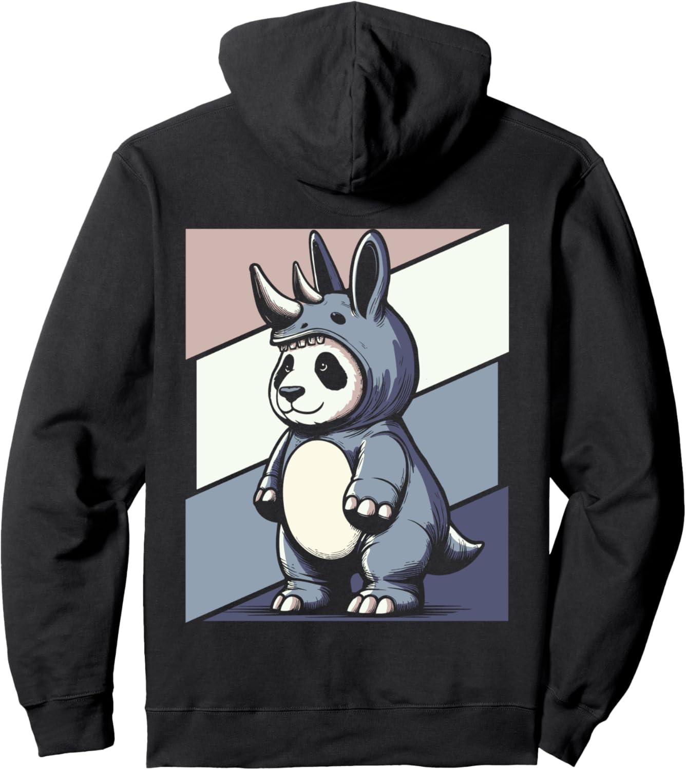 

Худи с изображением панды и медведя панды Feisty Rhino Panda Bamboobear Pachyderm, черный