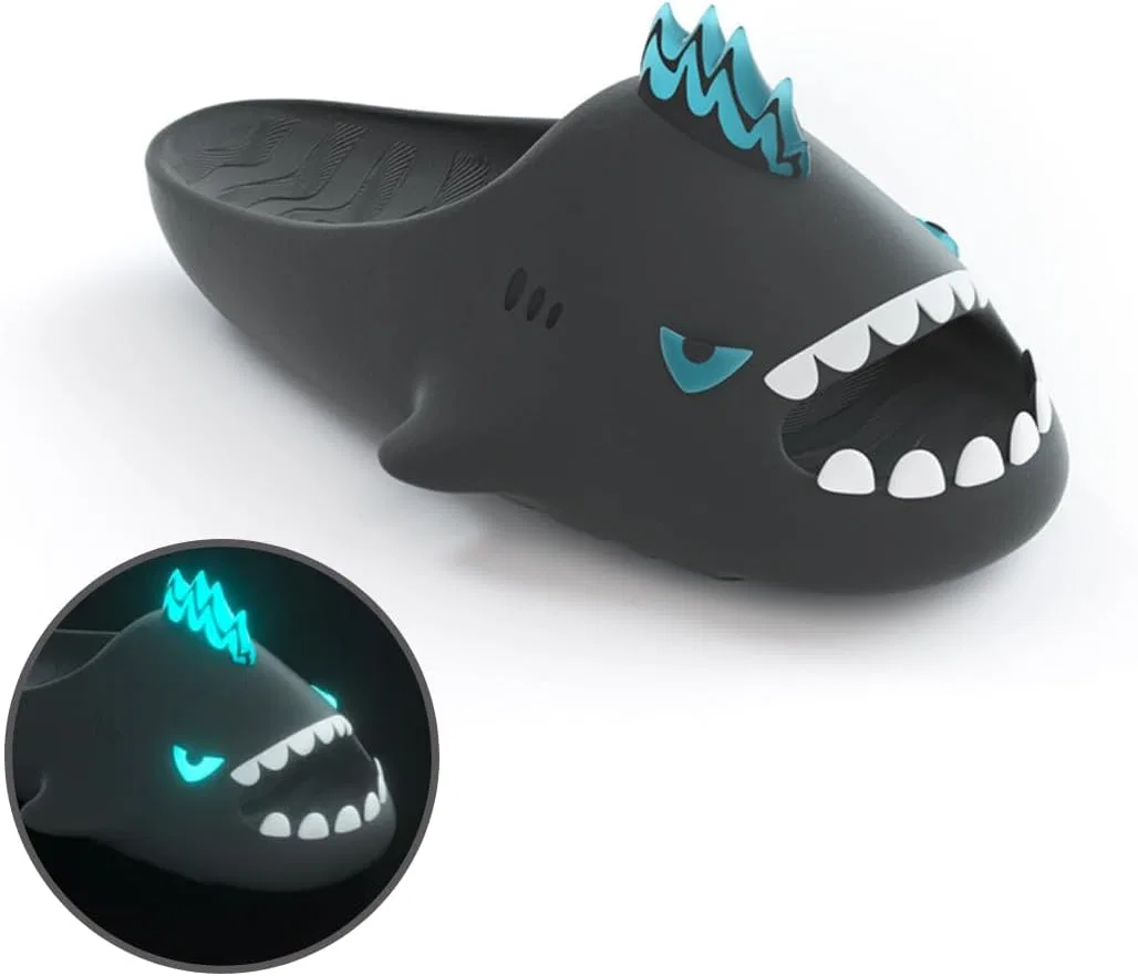 Сандалии-слайды Sharkicks Pro из ЭВА, черные Nuclear Kaiju Hello Slippers