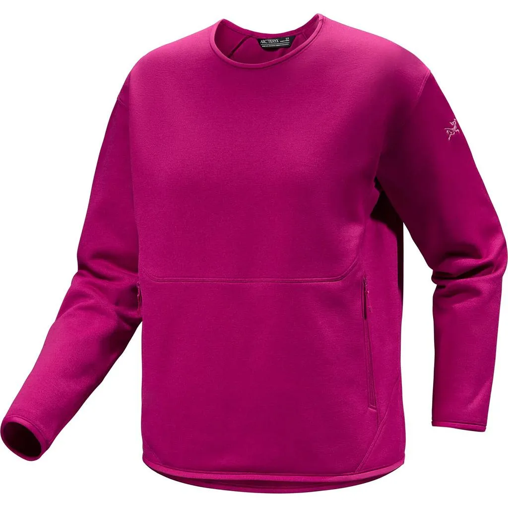 Флисовая толстовка Kyanite Crew для женщин Arcteryx, Crimson Water Red/Amaranthus