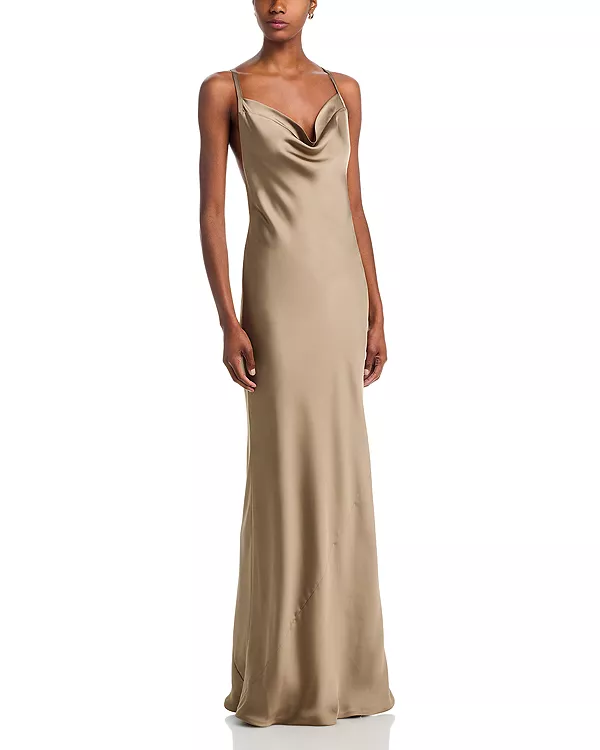 

Платье с косой вязкой и перекрестной спинкой Norma Kamali, зеленый