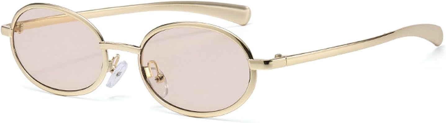 

Солнцезащитные очки Laureles Retro Small Oval для женщин и мужчин, классический винтажный дизайн, градиентная золотая металлическая оправа, защита от УФ-излучения UV400, C3