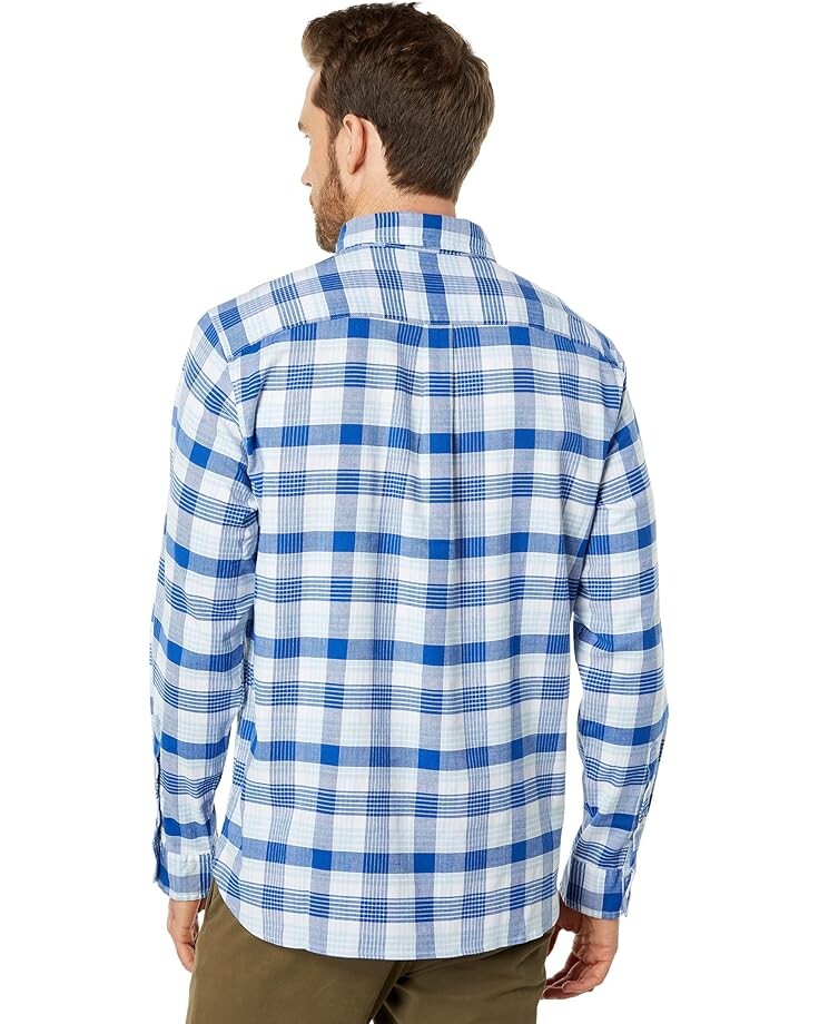 

Рубашка Vineyard Vines Classic Fit Plaid Island Twill Shirt, цвет Maritime Blue