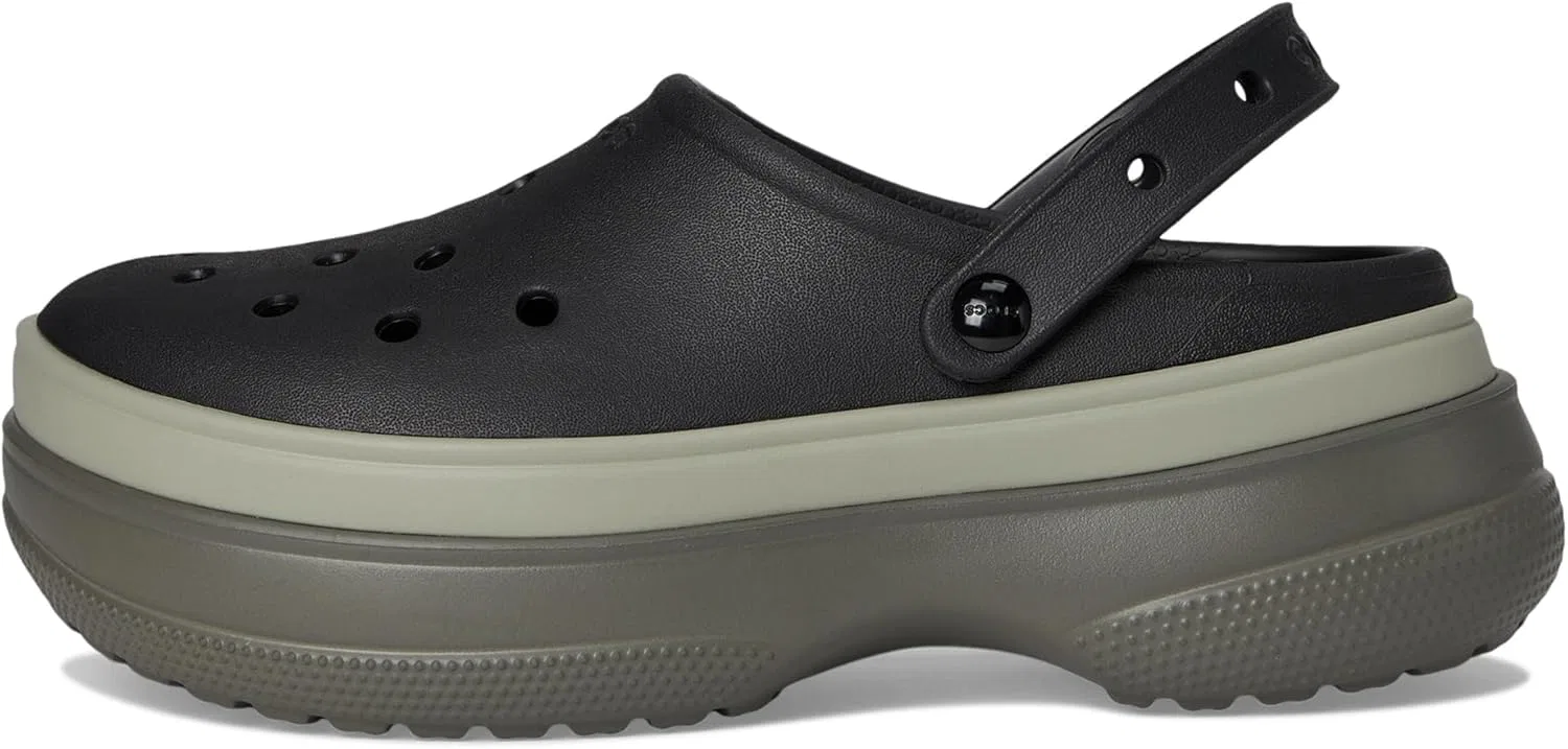 Кроксы Adult Classic Stacked Clogs Platform Platform Crocs, Black — фото 4
