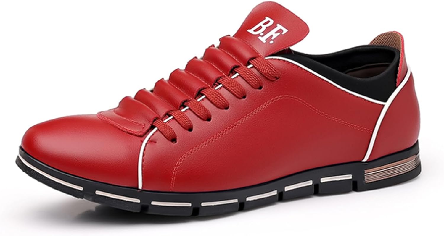 

Мужские кроссовки для вождения, модные прогулочные туфли, комфортные кроссовки на шнуровке, деловые повседневные туфли, свадебные офисные туфли Nigxwns, красный