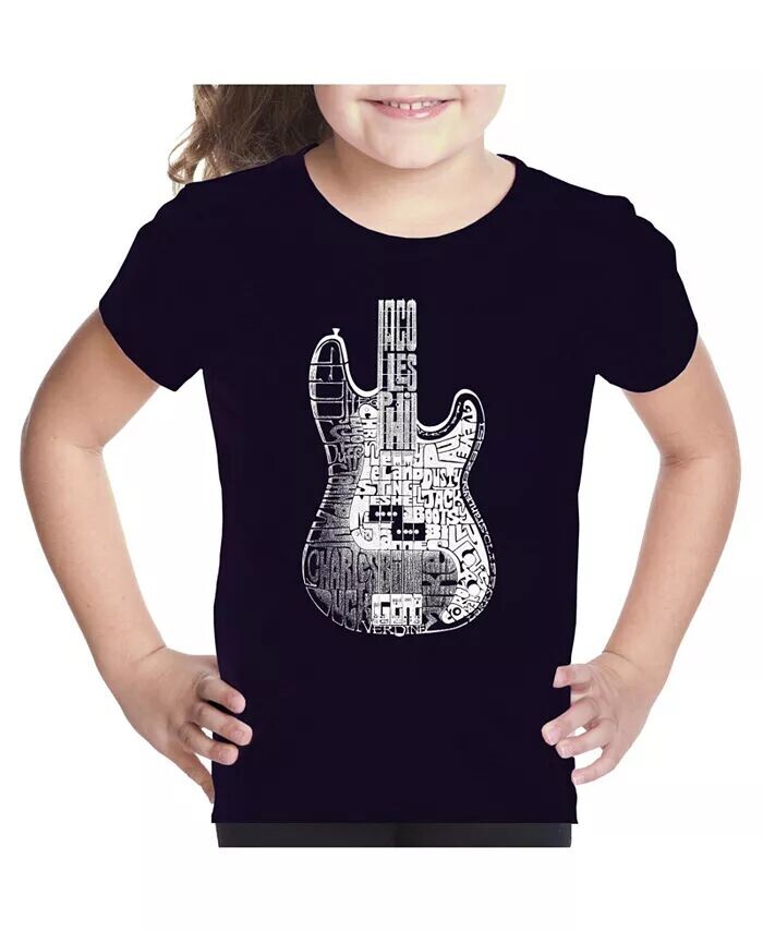

Футболка Girl's Word Art - Бас-гитара La Pop Art, черный