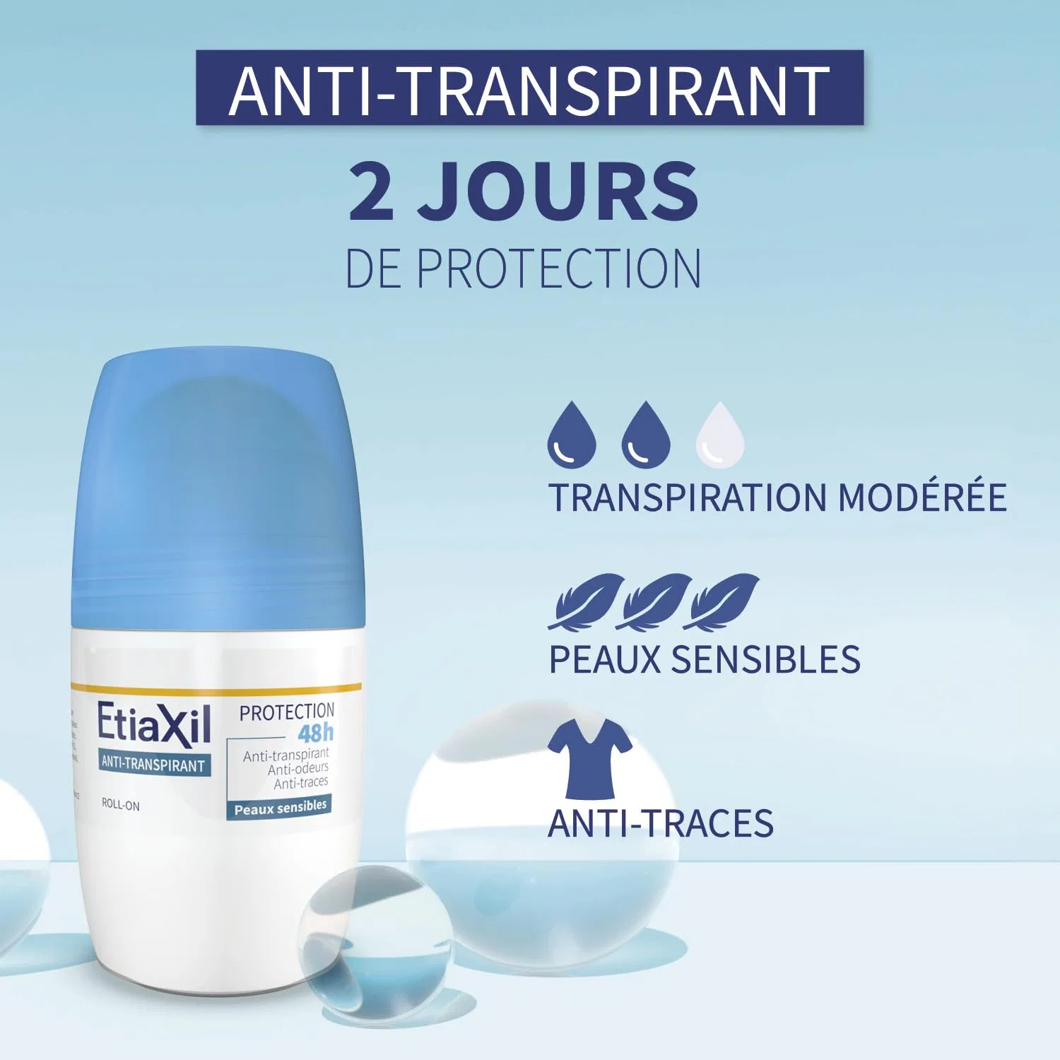 Дезодорант-антиперспирант Etiaxil 48 ч, роликовый, 50 мл Etiaxil — фото 2