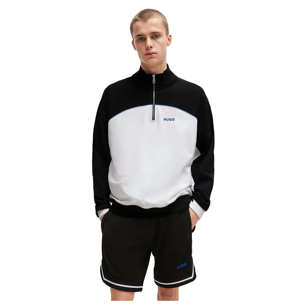 

Толстовка HUGO Nasemiro 01 BLUE half zip, белый
