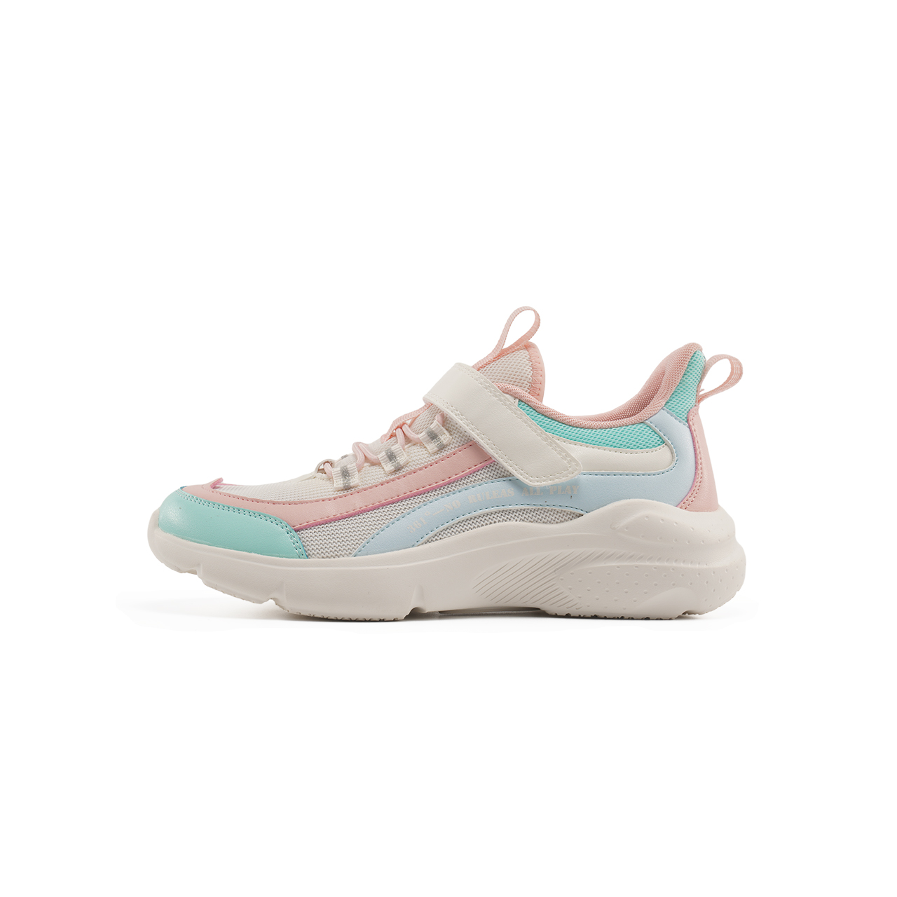 

Детские повседневные кроссовки Kids 361°KIDS, цвет: перьевой белый / нежно-розовый / аква-голубой