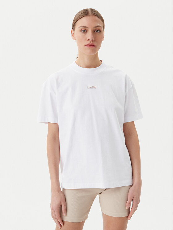 

Футболка свободного кроя Placed Institutional J20J225539 Calvin Klein Jeans, белый