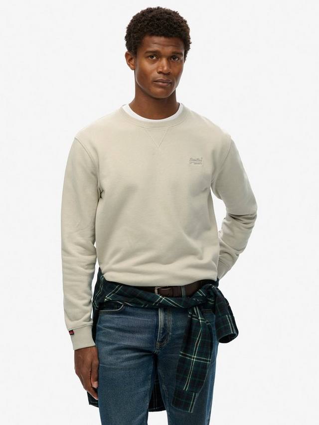 

Эссеншиал лого свитшот с принтом Superdry, Light Stone Beige