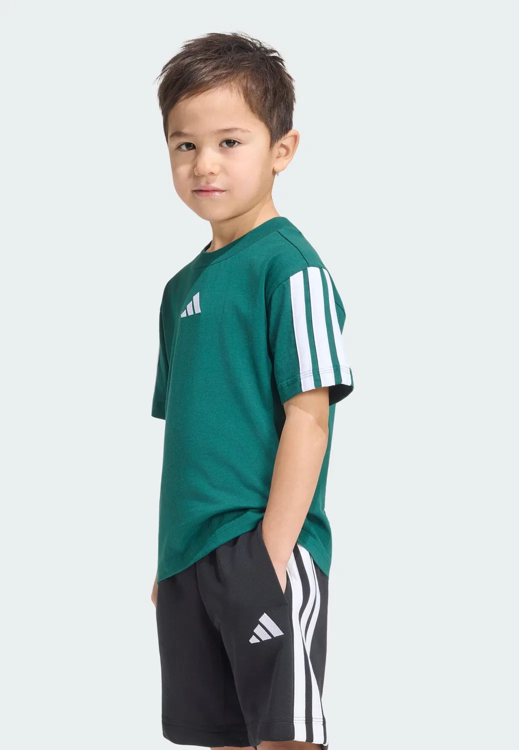 Спортивная футболка Adidas Sportswear Performance Shirt Essentials изумрудного цвета — фото 2