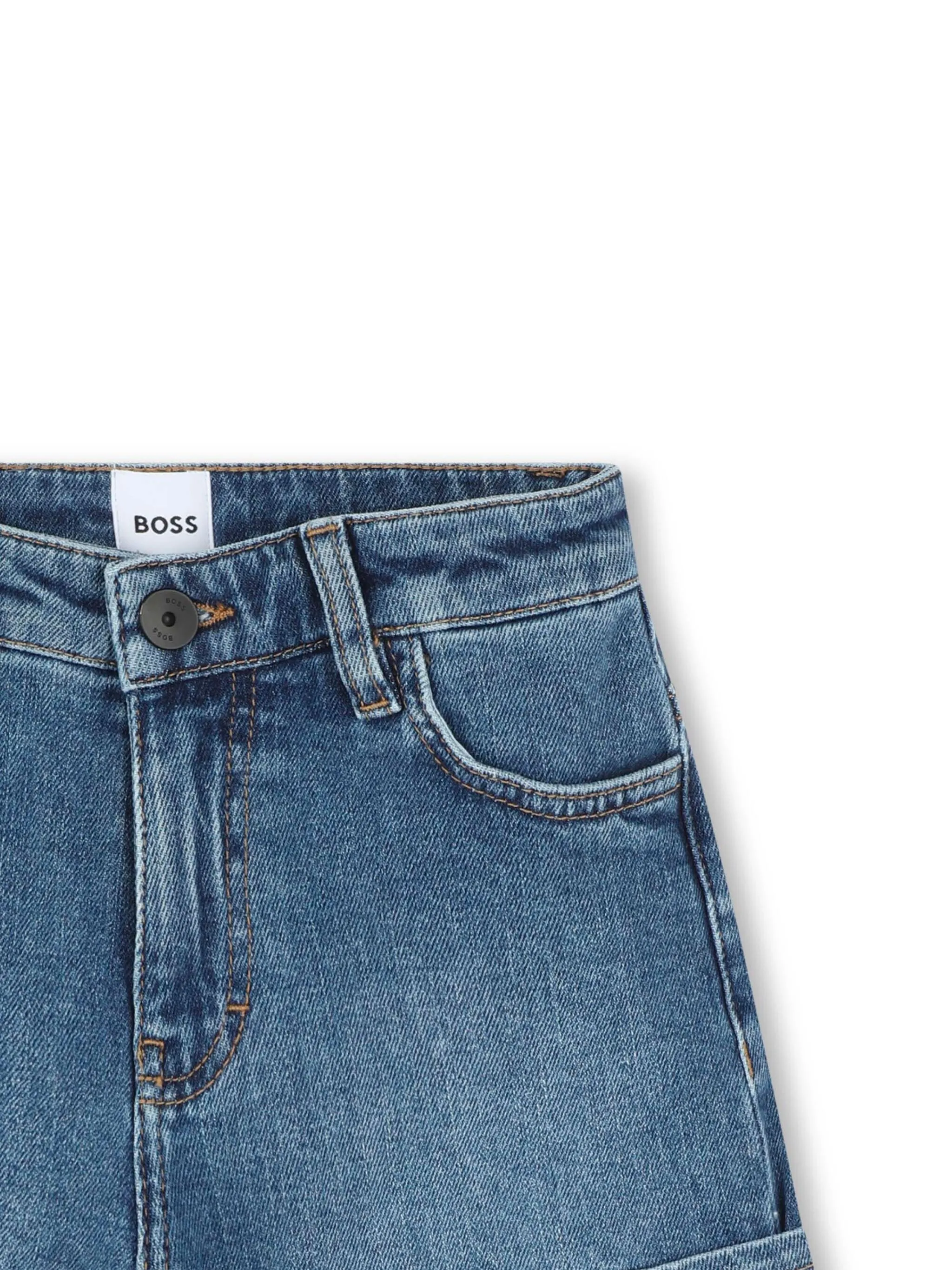 Джинсовые шорты Boss Kidswear, синий — фото 3