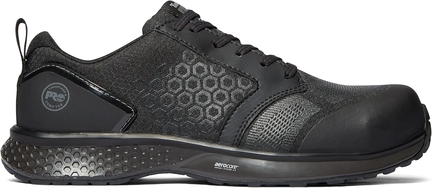 

Рабочие туфли Timberland PRO Men's Reaxion с композитным носком для спорта, черный/серый