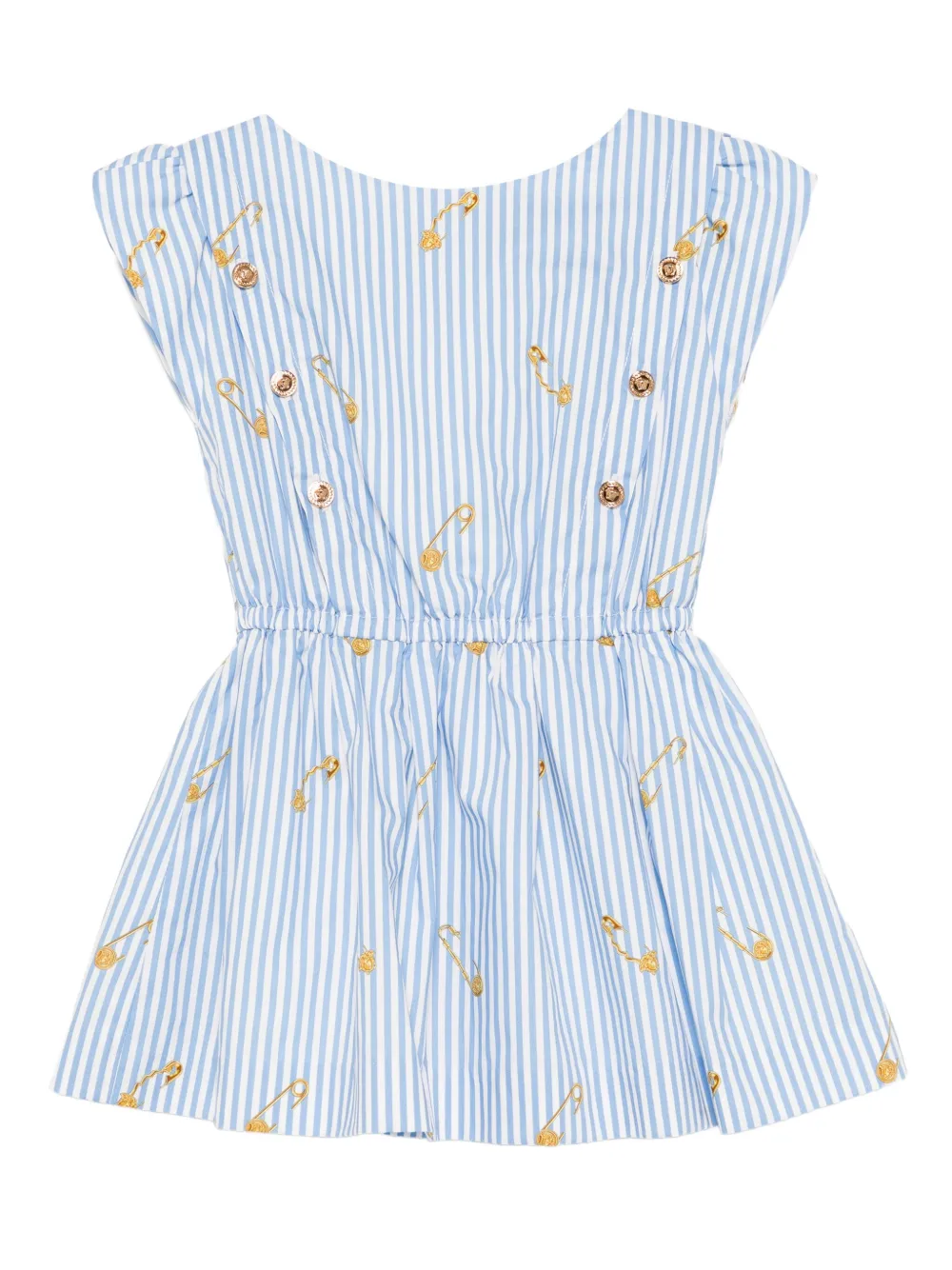 

Платье в полоску Versace Kids, синий