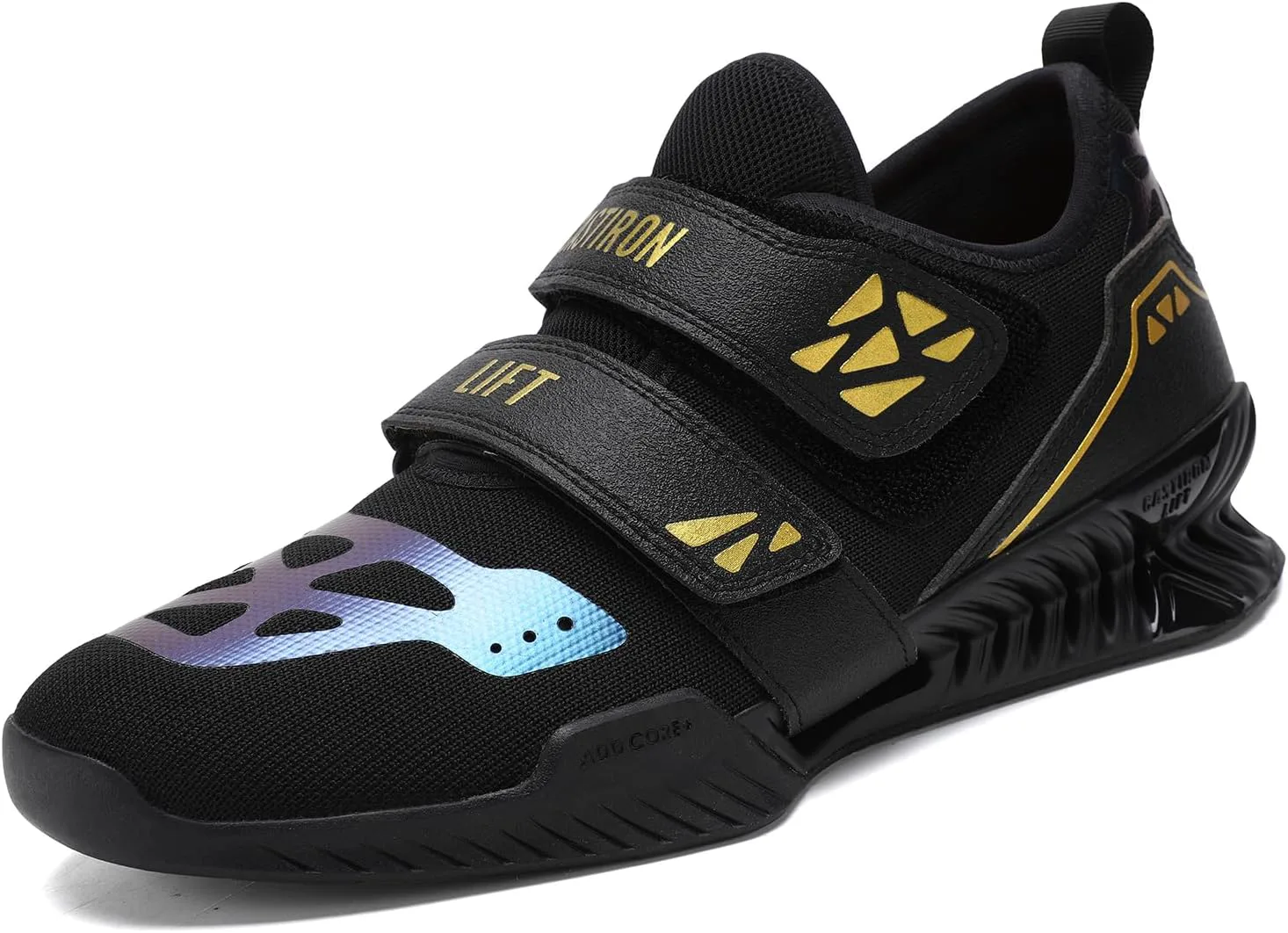 

Ботинки для тяжелой атлетики, обувь для приседаний для мужчин и женщин - противоскользящая резиновая подошва, стабильность для пауэрлифтинга, кросс-тренинга и занятий в зале CASTIRON LIFT, золотой