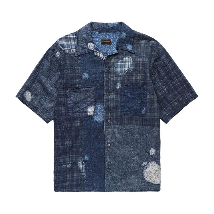 

Рубашка Kapital Patchwork Boro Aloha Shirt, синий
