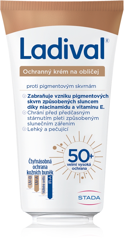 

Защитный крем для лица от пигментных пятен с витамином Е Ladival, spf 50+ 50 мл