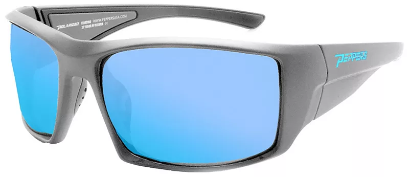 

Непотопляемые поляризационные солнцезащитные очки Peppers Quiet Storm Peppers Eyewear, цвет Gun Metal/Blue Mirror