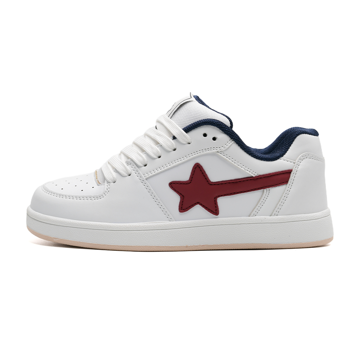 

7 SEVFUN Низкие скейтерские кроссовки унисекс бело-сине-красные, цвет White Blue Red