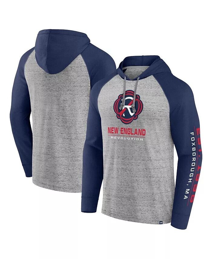 

Мужская толстовочка-пуловер с капюшоном Steel New England Revolution Deflection Raglan Fanatics