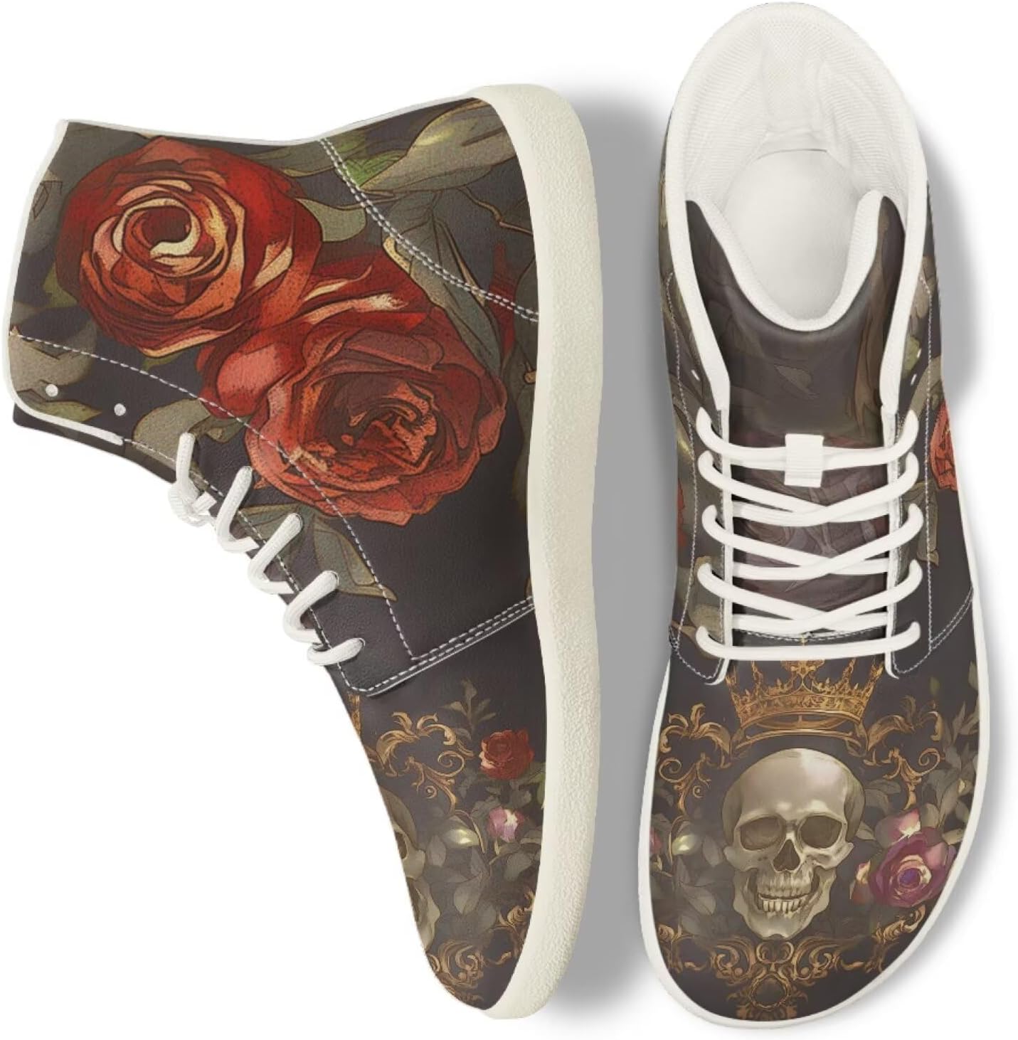 

Кроссовки Skull Barefoot для женщин и мужчин с нулевым перепадом, для трейл-раннинга, широким носком и минималистичным дизайном Getelinseng, Skull Flower Print