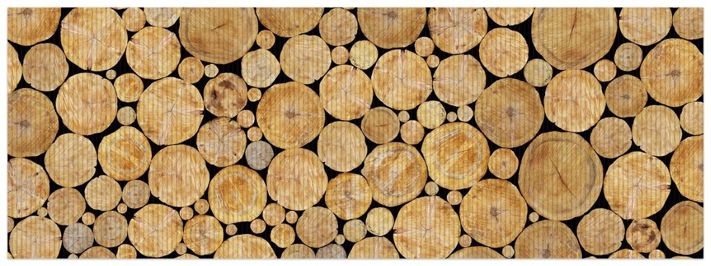 

Коврик для душа Wallario, нескользящий коврик, коврик для ванной, коврик для двери, круглая деревянная стопка, размер ок. 180 x 65 см, коричневый