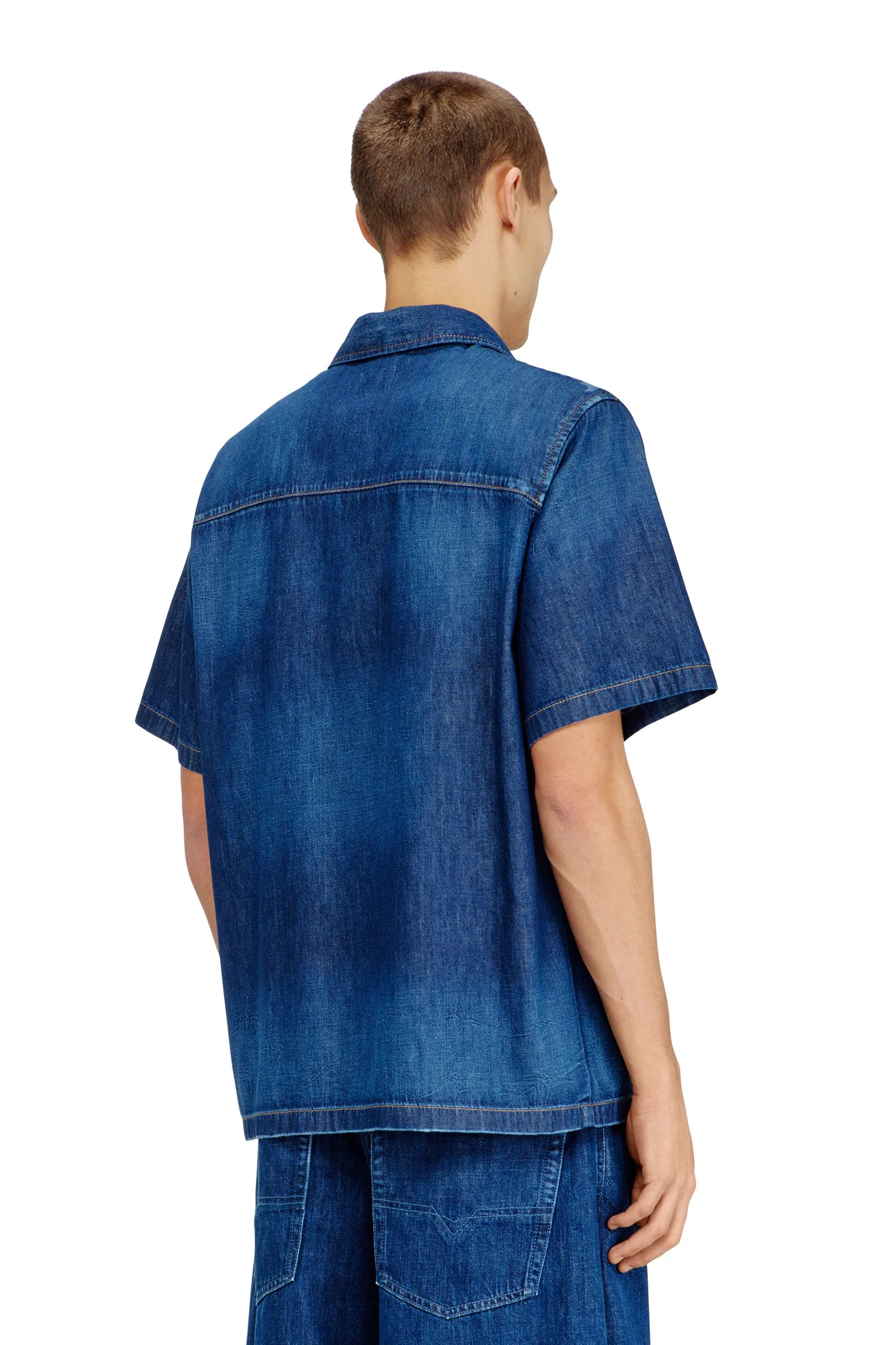 Мужская джинсовая рубашка D-NABIL-D Diesel, Dark indigo blue — фото 3