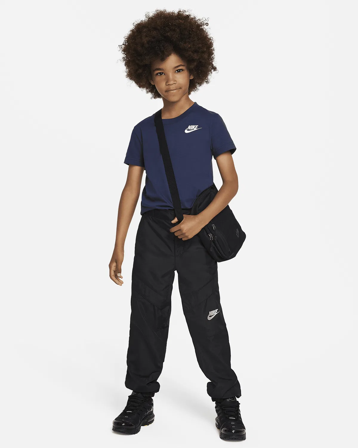 Детская футболка Nike Sportswear с вышивкой Futura, Midnight Navy — фото 4