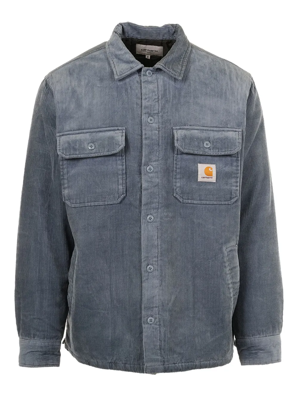 

Вельветовая рубашка с накладным карманом на груди Carhartt Wip, синий