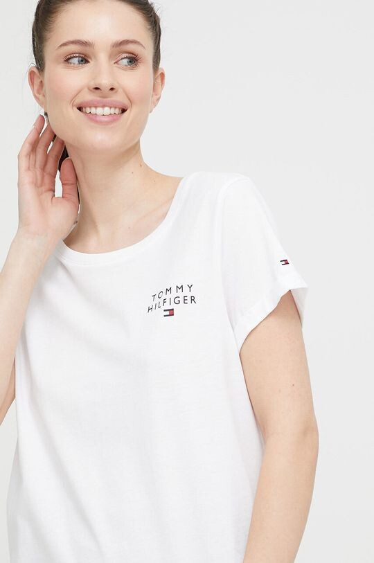 Хлопковая футболка для отдыха Tommy Hilfiger, белый — фото 4