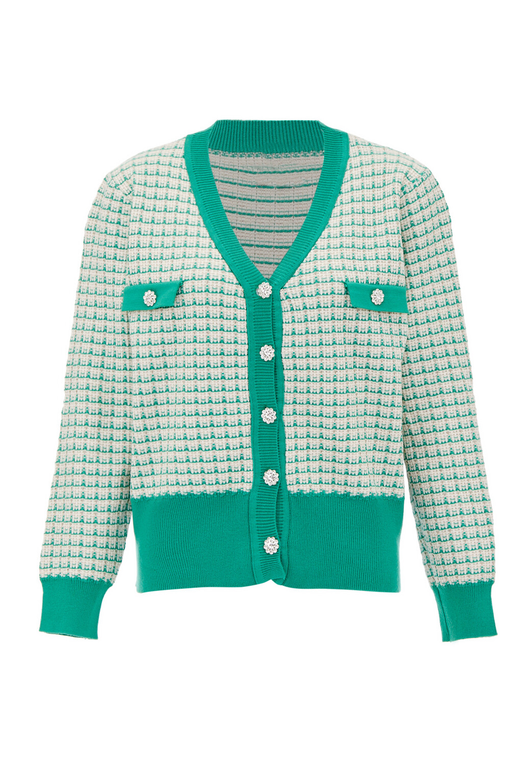

Толстовка NAEMI Strickjacke, цвет Wollweiss Grün
