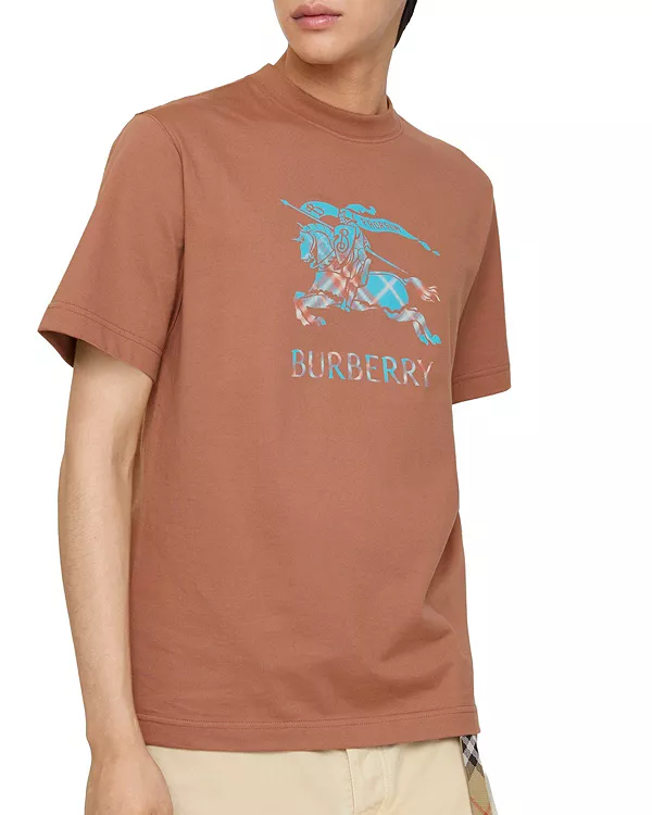 

Хлопковая футболка Ekd с эффектом омбре Burberry, бежевый