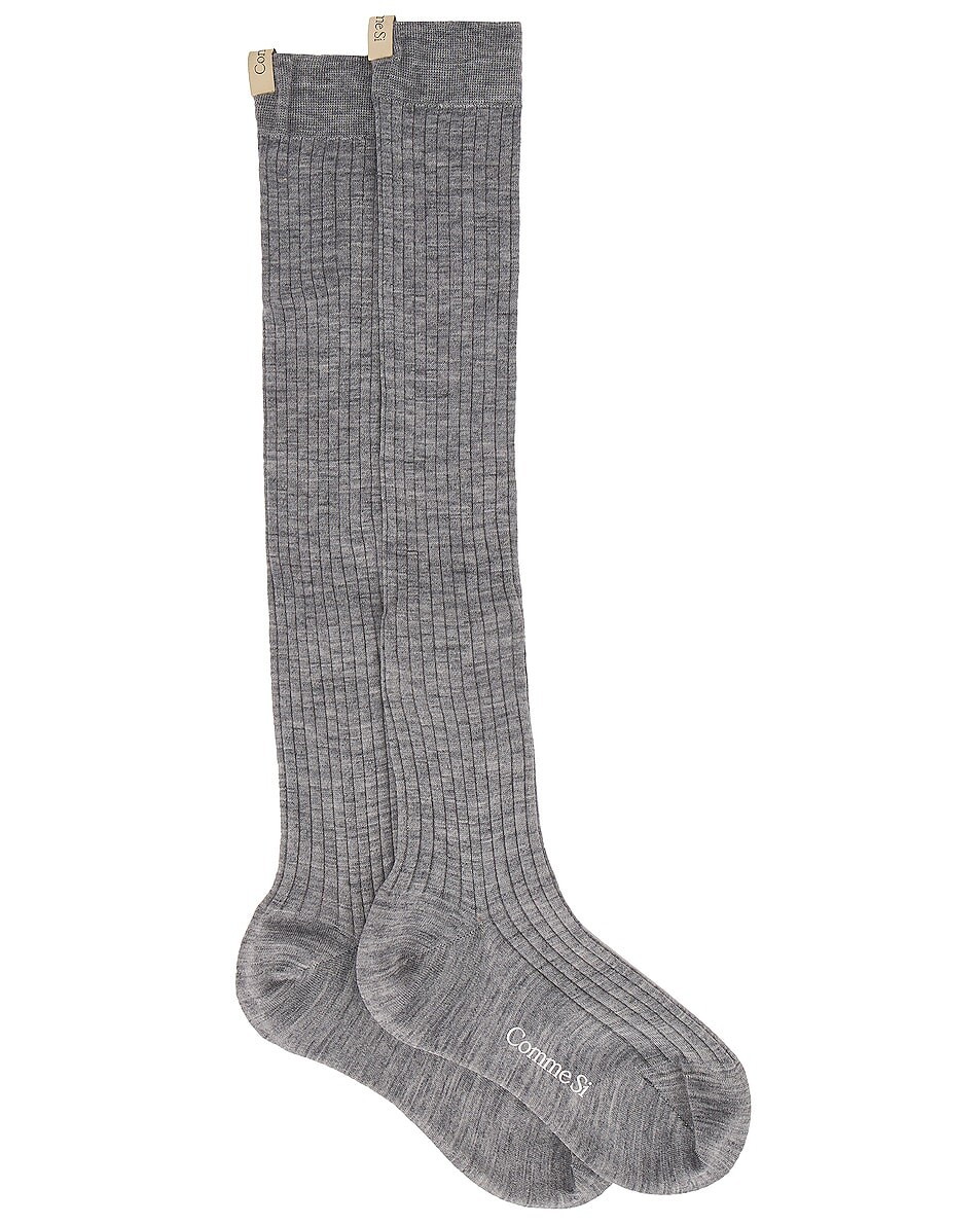 

Носки Comme Si The Knee High, цвет Heather Grey